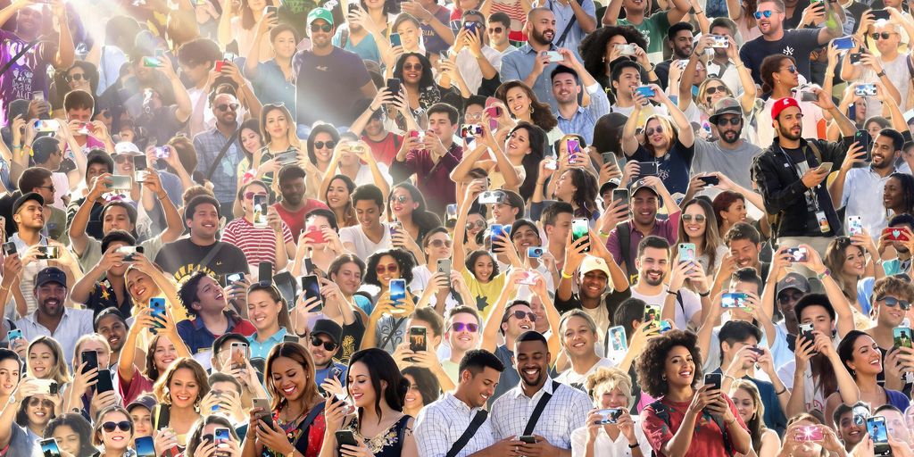 People creating and sharing digital content.